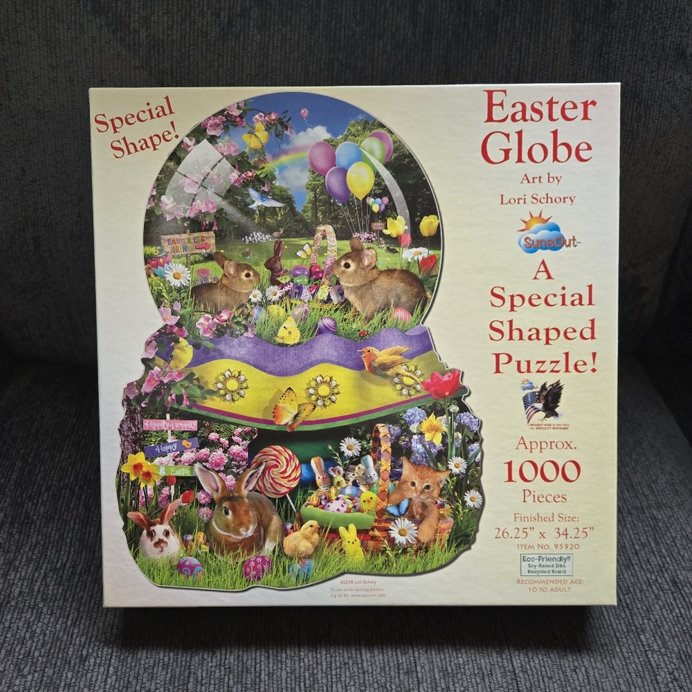 Easter Globe Special Shaped Puzzle Sunsout 1000 Pieces